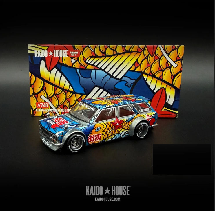 Mini GT x Kaido house 1:64 Datsun KAIDO 510 WAGON KOI WAGON V1 KHMG248 RAW CHASE