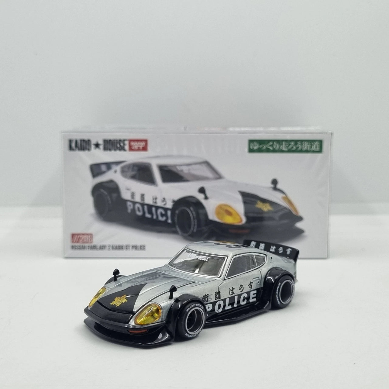 Mini GT x Kaido house 1:64 Nissan Fairlady Z Kaido GT Police KHMG208 RAW CHASE