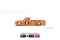 Thumbnail for (PRE-ORDER) Mini GT x KaidoHouse 1:64 1983 Chevy Silverado Dually Orange KHMG090