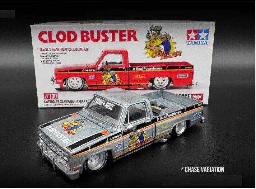 Mini GT x KaidoHouse 1:64 1983 Chevy Silverado TAMIYA X KAIDO HOUSE “Clod Buster” KHMG130 RAW CHASE