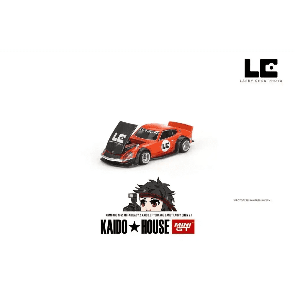 Mini GT x KaidoHouse 1:64 Nissan Fairlady Z Kaido GT “ORANGE BANG” Larry Chen V1 KHMG100