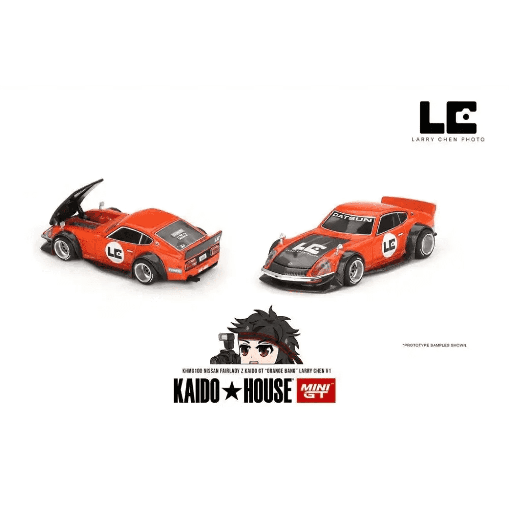 Mini GT x KaidoHouse 1:64 Nissan Fairlady Z Kaido GT “ORANGE BANG” Larry Chen V1 KHMG100