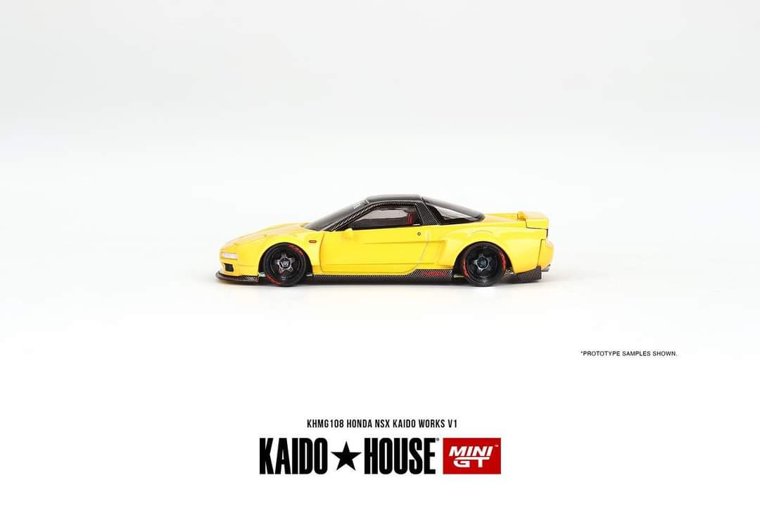 PRE-ORDER Mini GTx Kaido House 1:64 Honda NSX Yellow KHMG108