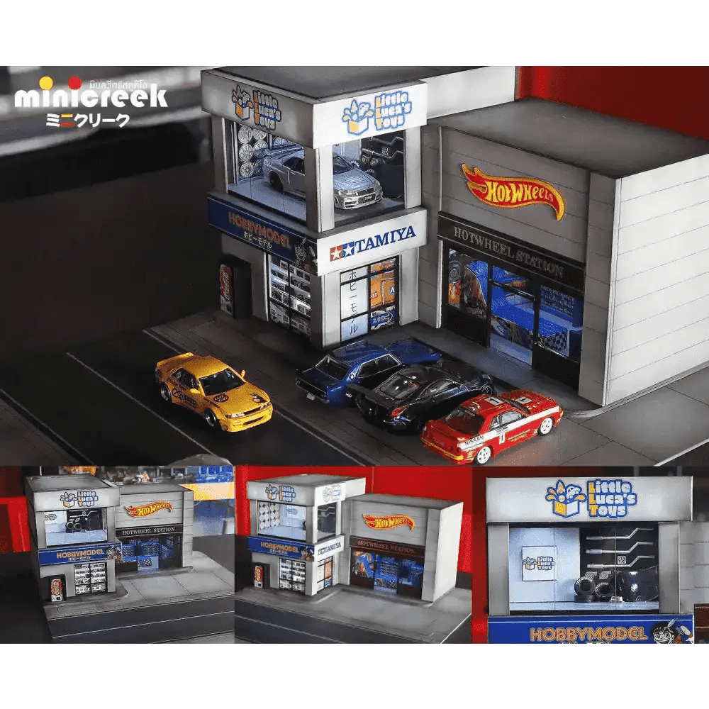 Minicreek x Little Luca's Toys 1:64 Hot Wheels Shop LLT Exclusive Diorama