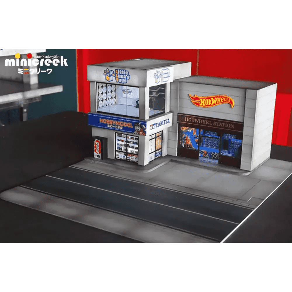 Minicreek x Little Luca's Toys 1:64 Hot Wheels Shop LLT Exclusive Diorama