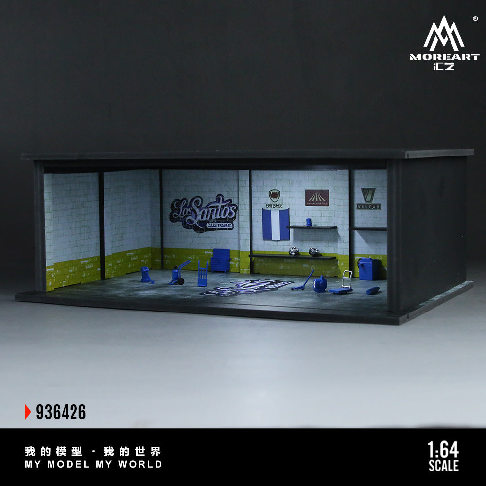 MoreArt 1:64 Diorama Grand Theft Auto Los Santos Customs Scene w/ Accessories