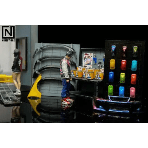 NinetyOne1:64 Spray Paint & Car Parts Set