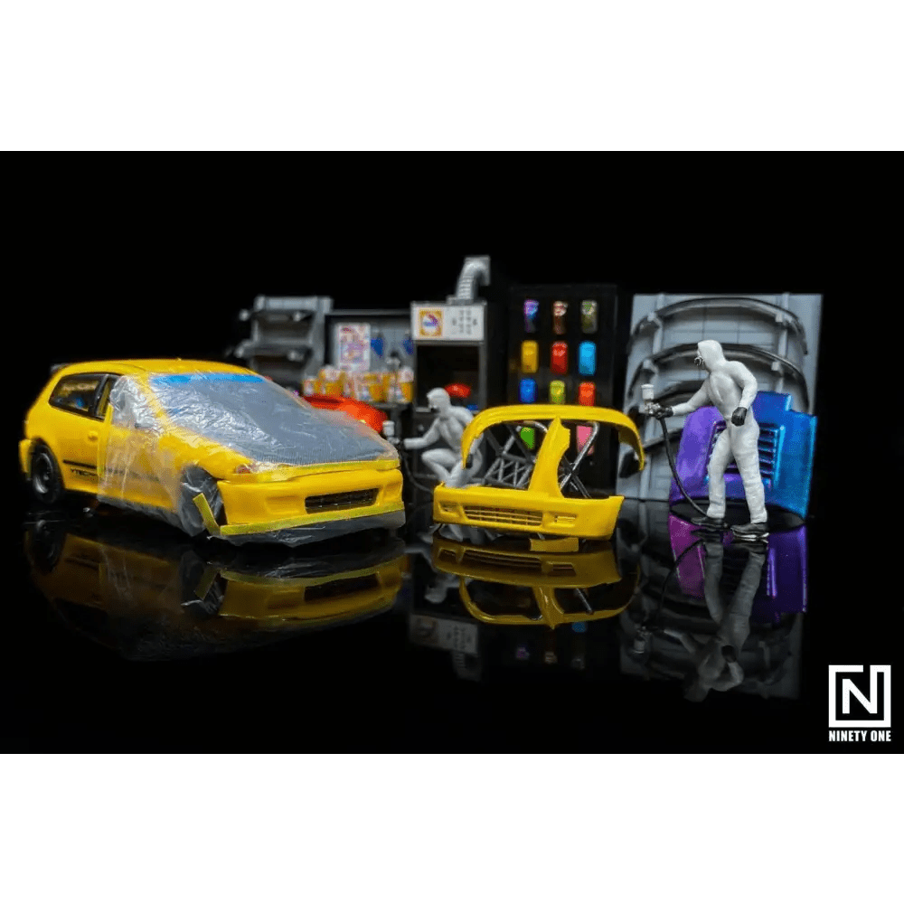 NinetyOne1:64 Spray Paint & Car Parts Set