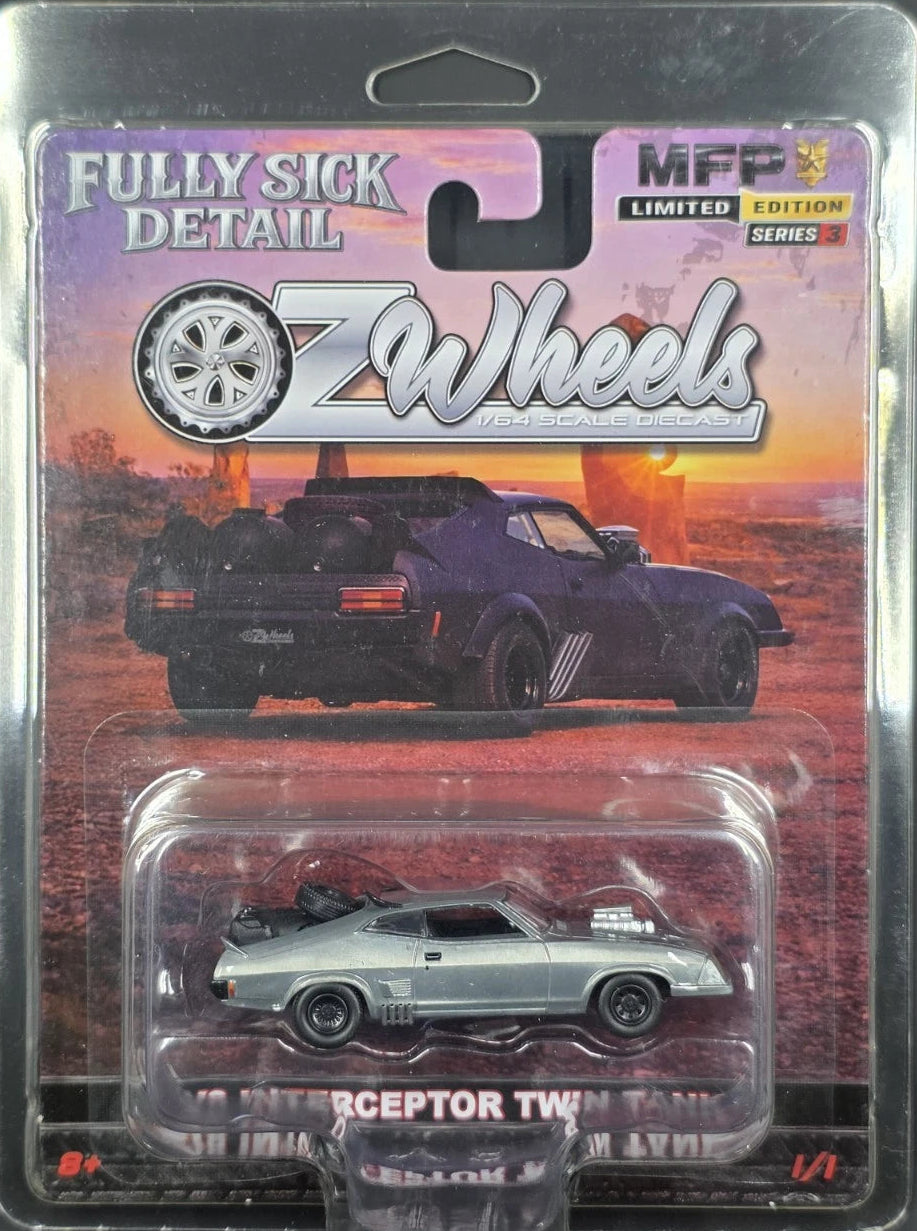 Oz Wheels 1:64 Fully Sick Detail Series 3 V8 Interceptor Twin Tank RAW CHASE