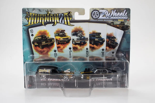 Oz Wheels 1:64 Hauling Kids and Ripping Skids Racing Legends Burnanza HZ Panel Van & XY Falcon