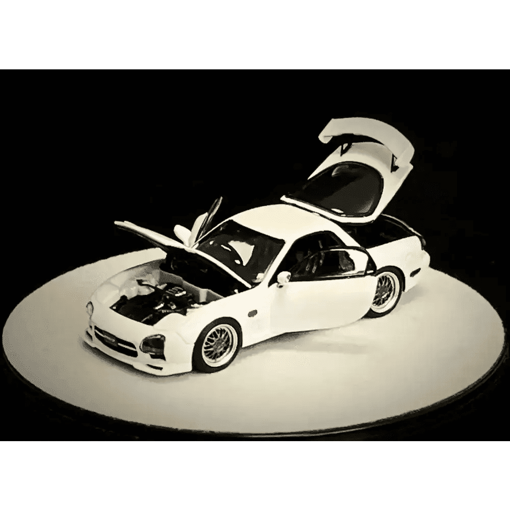 PGM 1:64 Mazda RX-7 FD3S White Luxury w/Turntable