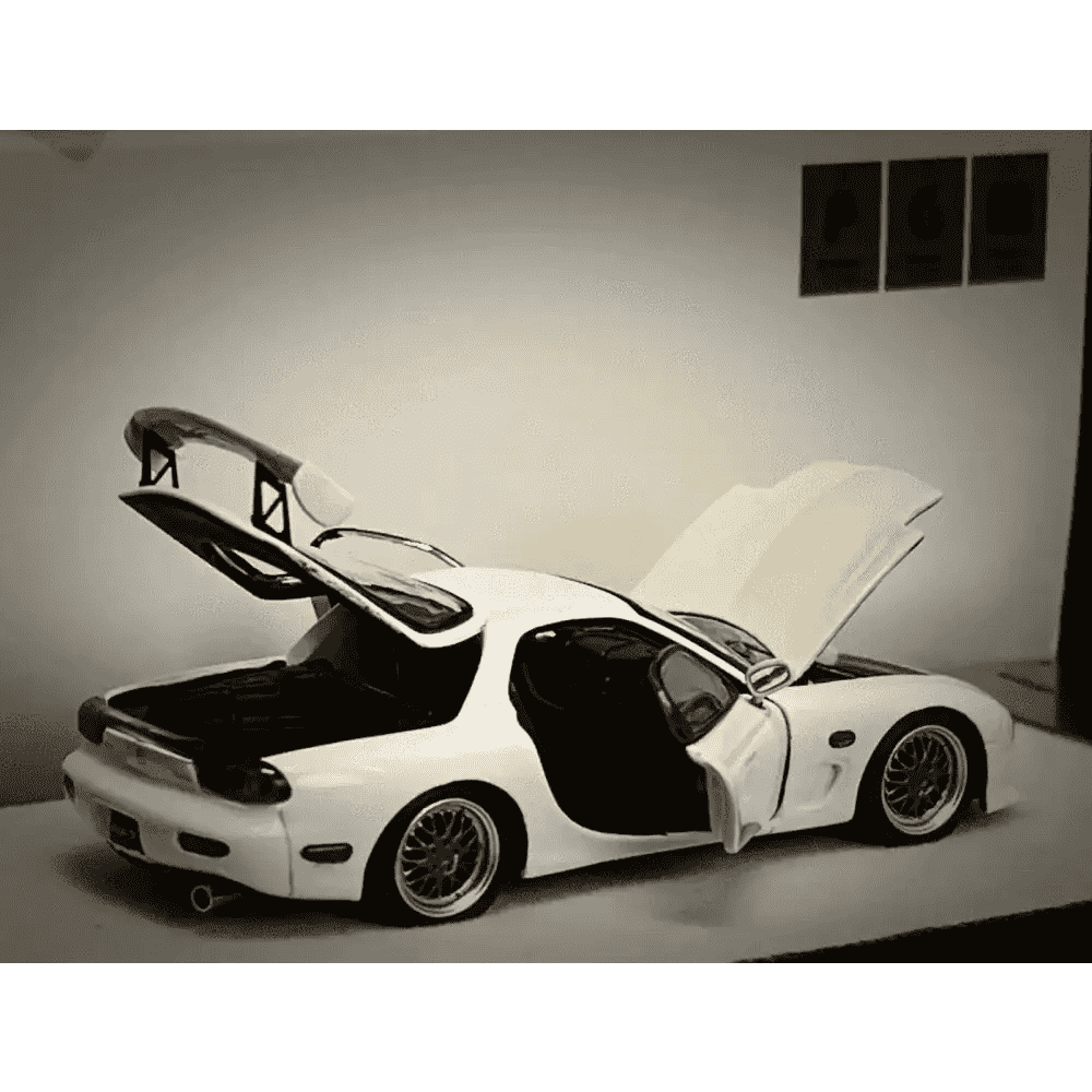 PGM 1:64 Mazda RX-7 FD3S White Luxury w/Turntable