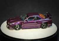 Thumbnail for PGM 1:64 Nissan GT-R R34 Z-Tune, Midnight Purple with Engine 