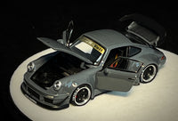 Thumbnail for PGM 1:64 Porsche RWB930 Cement Grey Luxury w/ Turntable