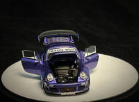 Thumbnail for PGM 1:64 Porsche RWB930 Violet Purple Luxury w/ Turntable