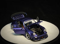 Thumbnail for PGM 1:64 Porsche RWB930 Violet Purple Luxury w/ Turntable