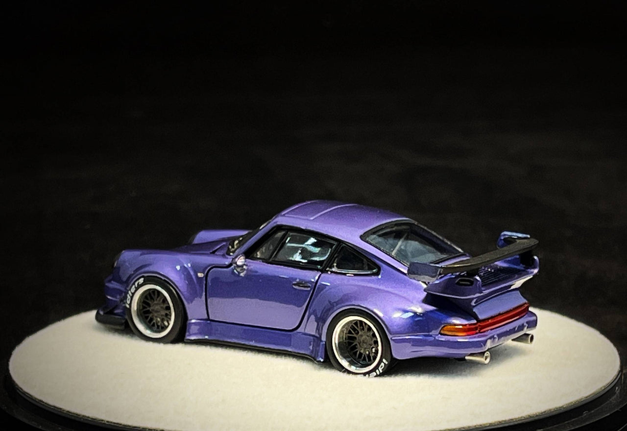 PGM 1:64 Porsche RWB930 Violet Purple Luxury w/ Turntable