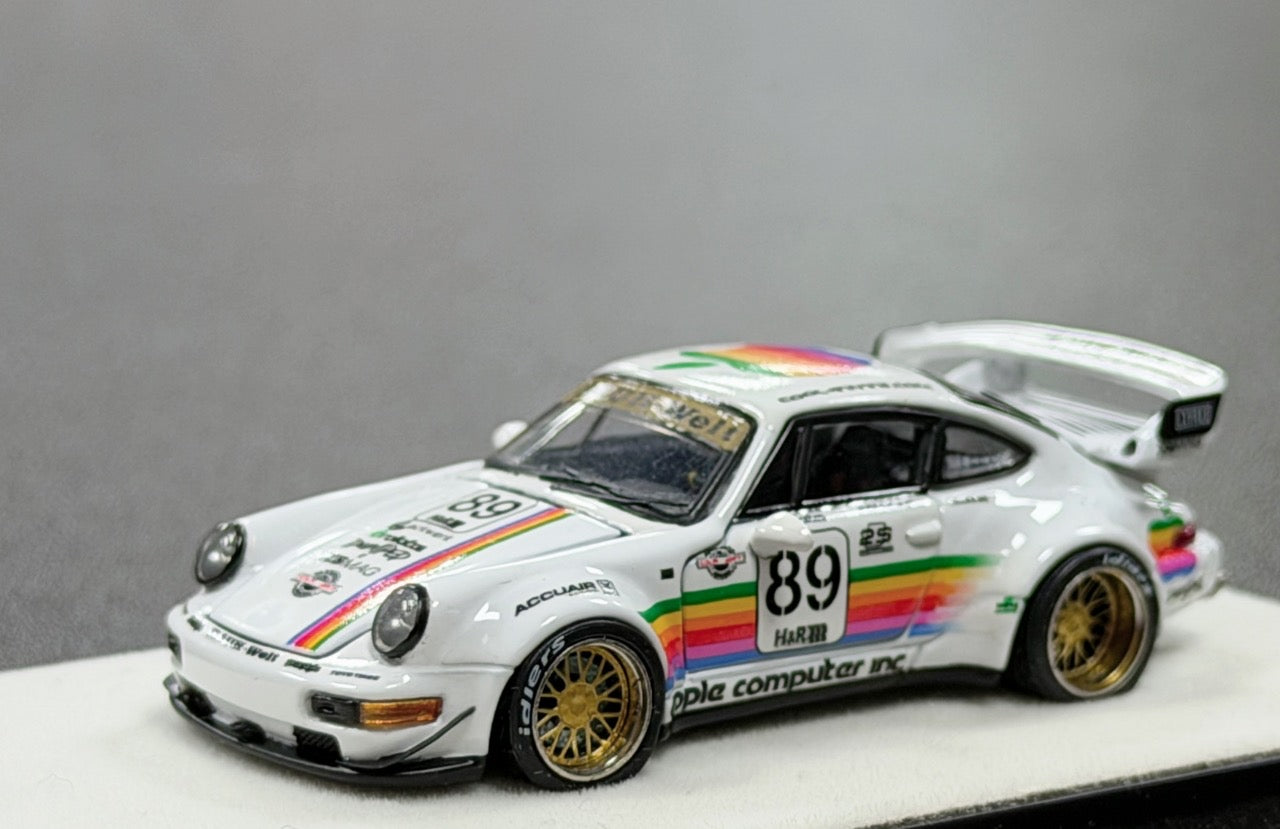 PGM 1:64 Porsche RWB964 89# White Apple