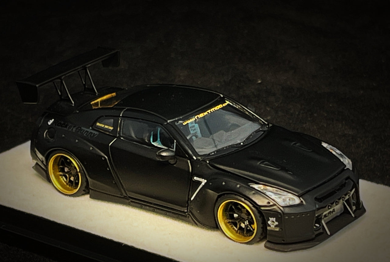PGM 1:64 Rocket Bunny Nissan GTR R35 Matte Black