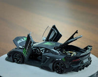 Thumbnail for (PRE-ORDER) PGM 1:64 Lamborghini LBWK LP700 Luxury w/ Turntable Monster Energy
