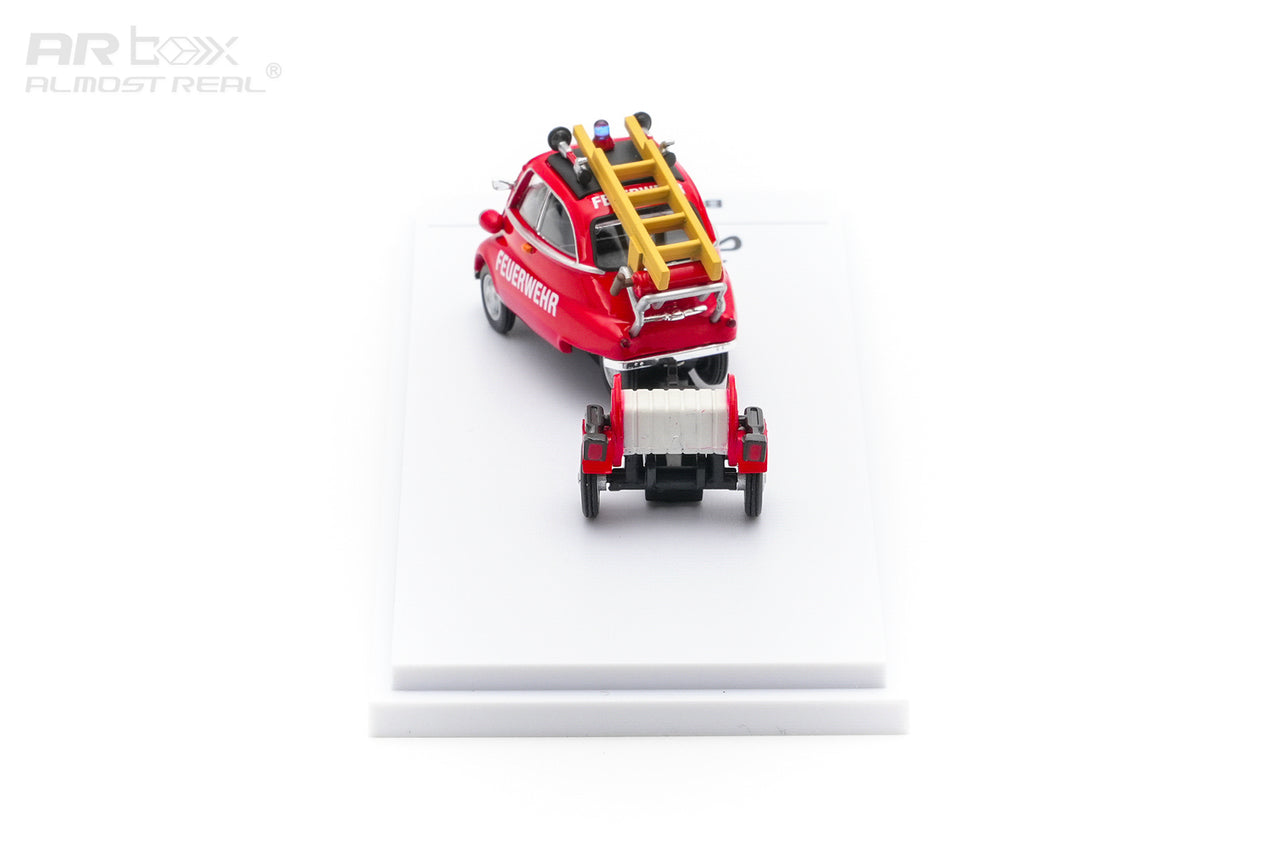 PRE-ORDER AR BOX 1:64 BMW Isetta Fire Engine Set, Red