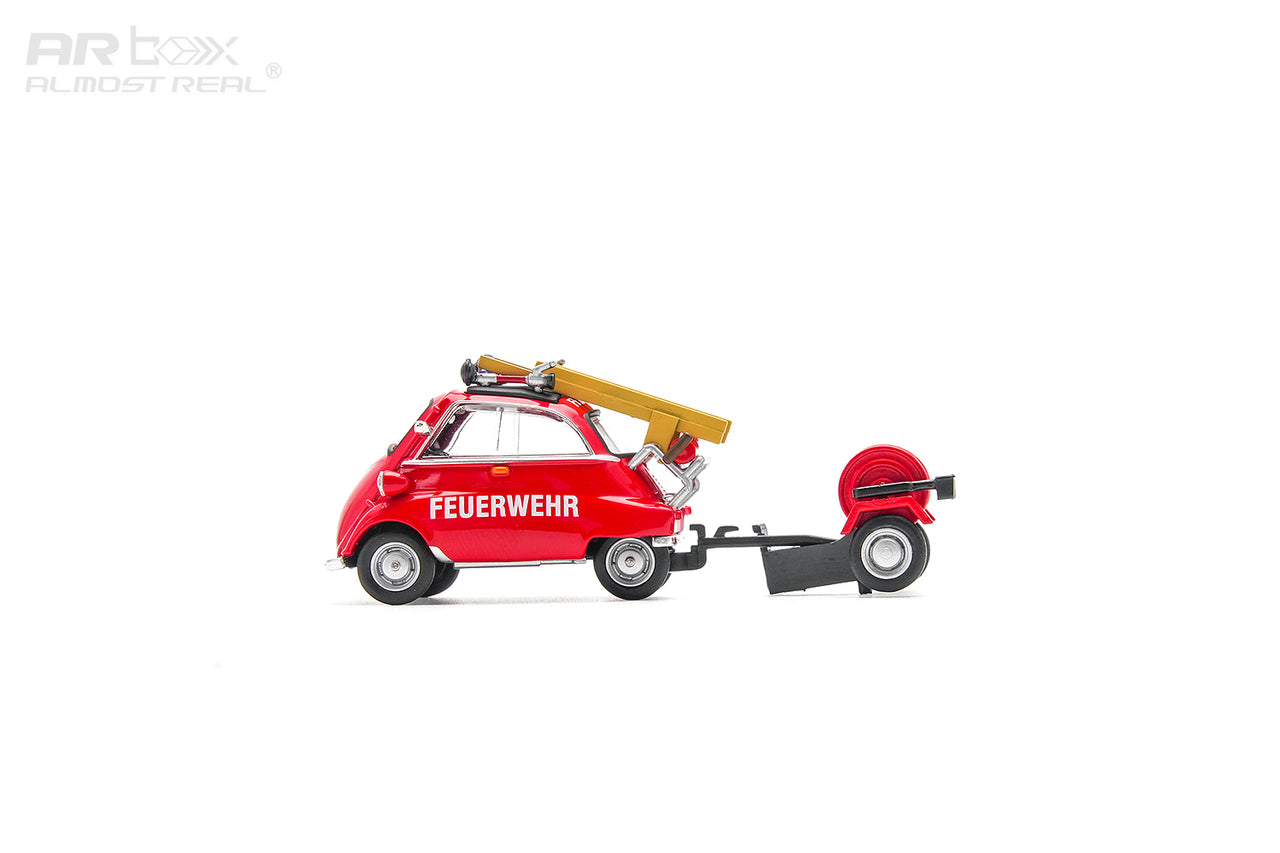 PRE-ORDER AR BOX 1:64 BMW Isetta Fire Engine Set, Red