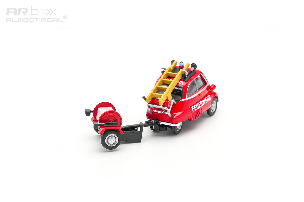 PRE-ORDER AR BOX 1:64 BMW Isetta Fire Engine Set, Red