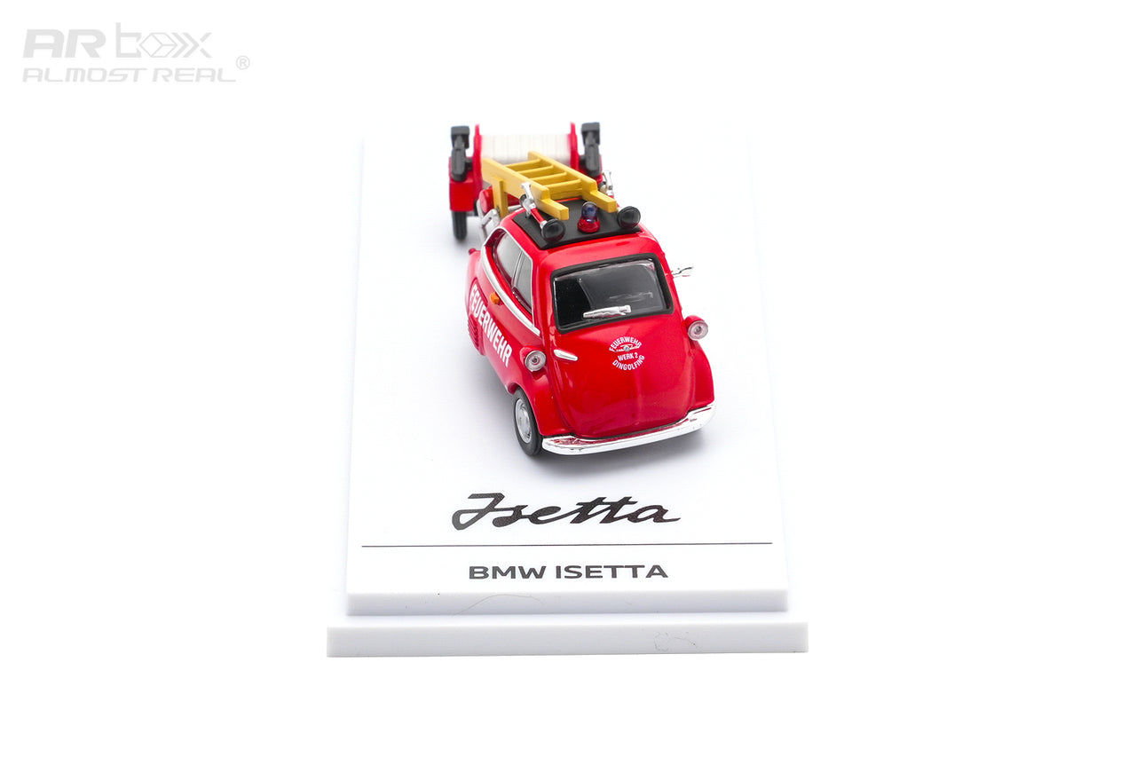 PRE-ORDER AR BOX 1:64 BMW Isetta Fire Engine Set, Red