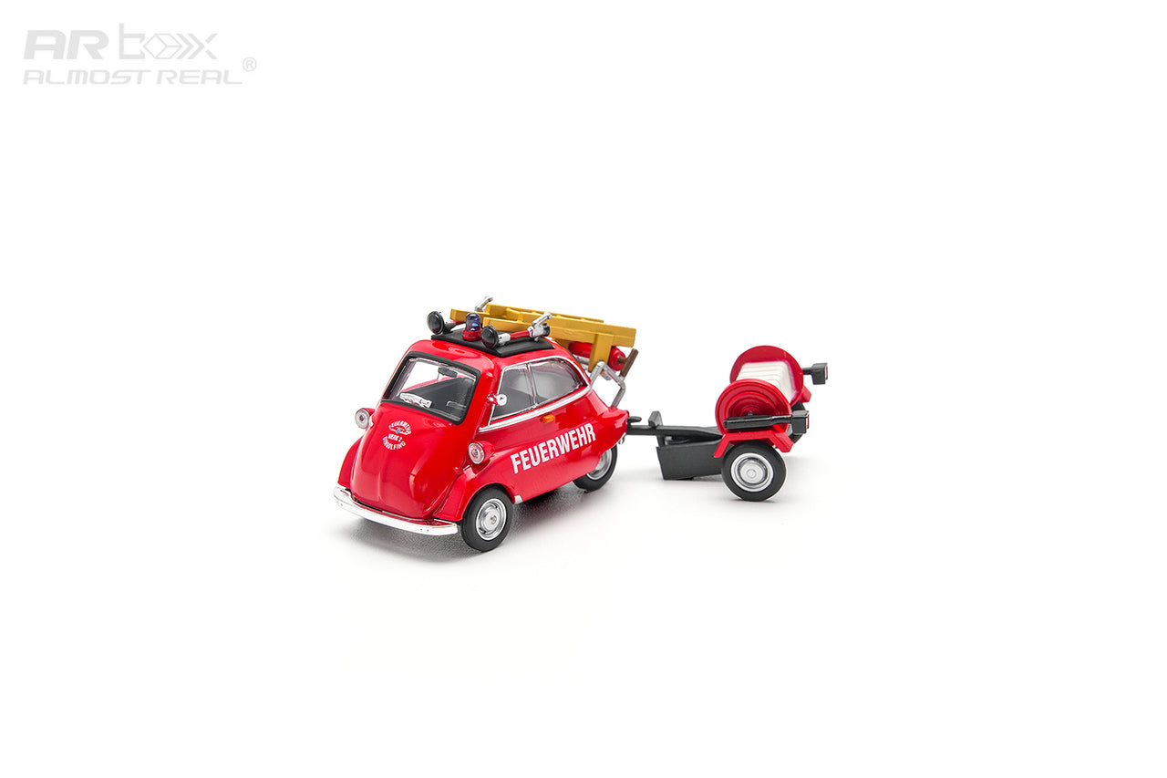 PRE-ORDER AR BOX 1:64 BMW Isetta Fire Engine Set, Red