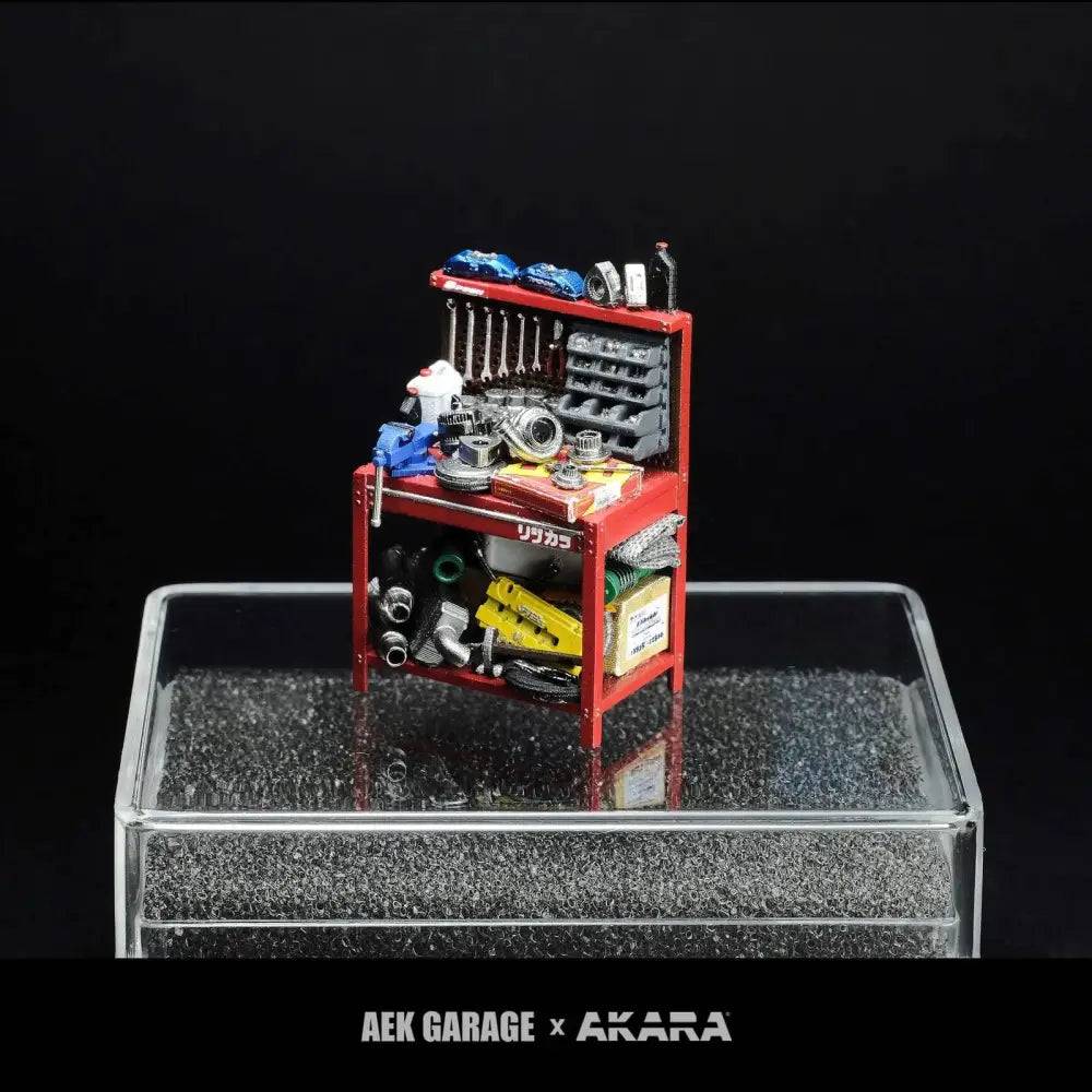 PRE-ORDER Akara x AEK Garage 1:64 Tools Table Red