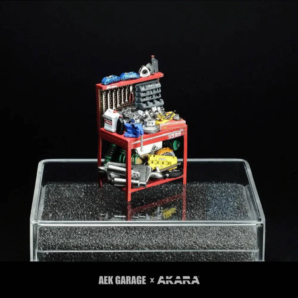 PRE-ORDER Akara x AEK Garage 1:64 Tools Table Red