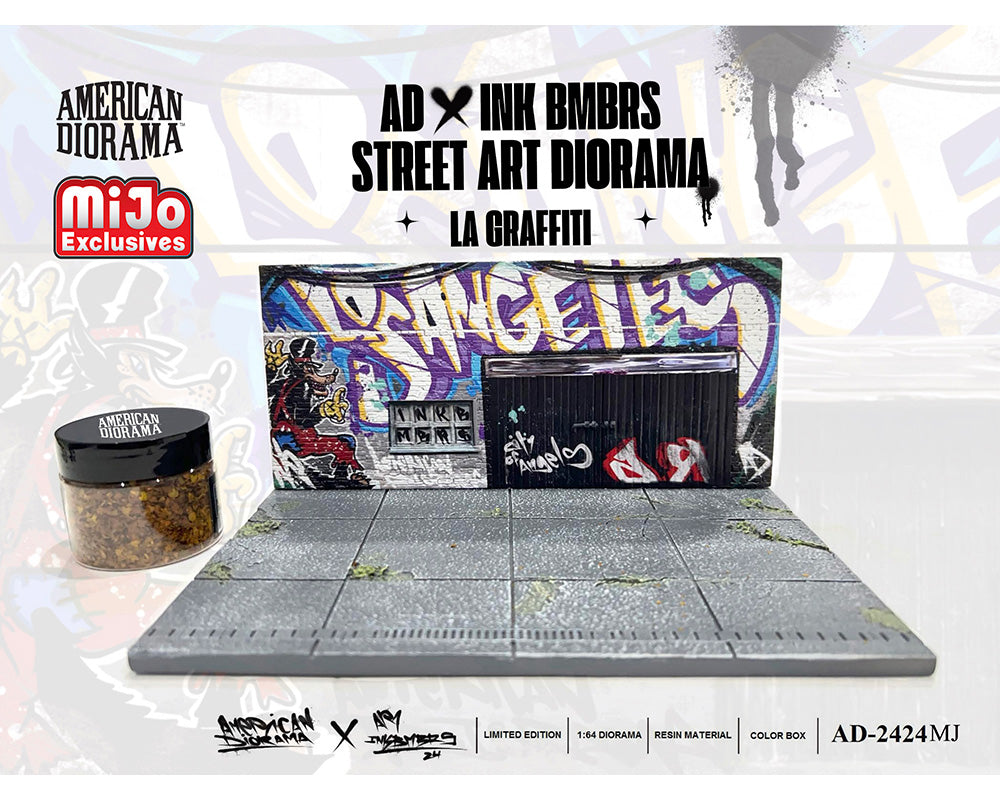 PRE-ORDER American Diorama 1:64 MiJo Exclusives LA Street Art Diorama Graffiti – Limited Edition