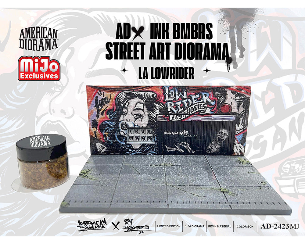 PRE-ORDER American Diorama 1:64 MiJo Exclusives LA Street Art Diorama Lowrider – Limited Edition