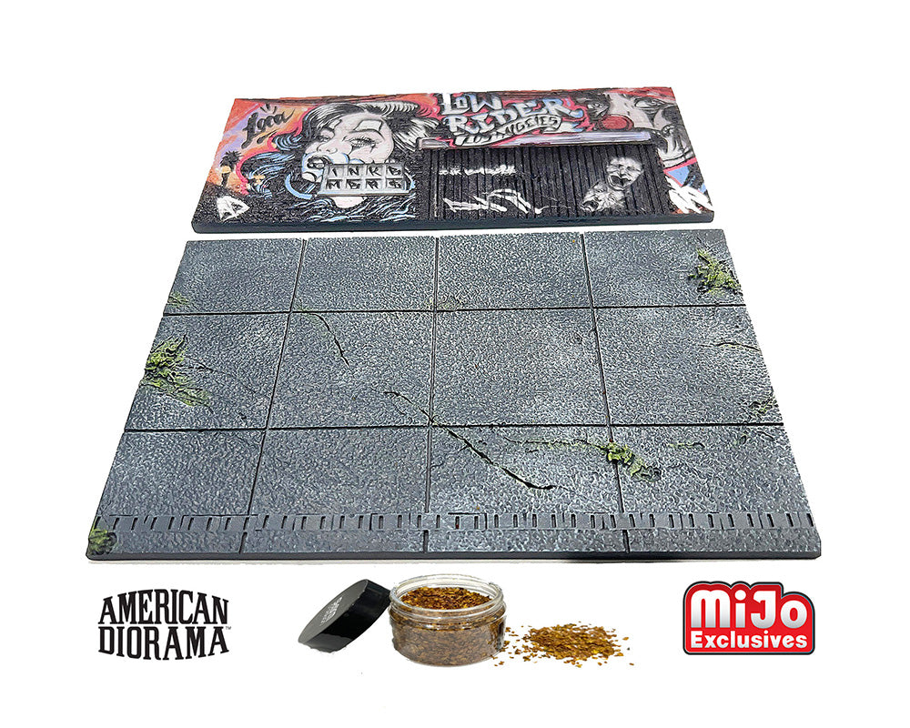 PRE-ORDER American Diorama 1:64 MiJo Exclusives LA Street Art Diorama Lowrider – Limited Edition