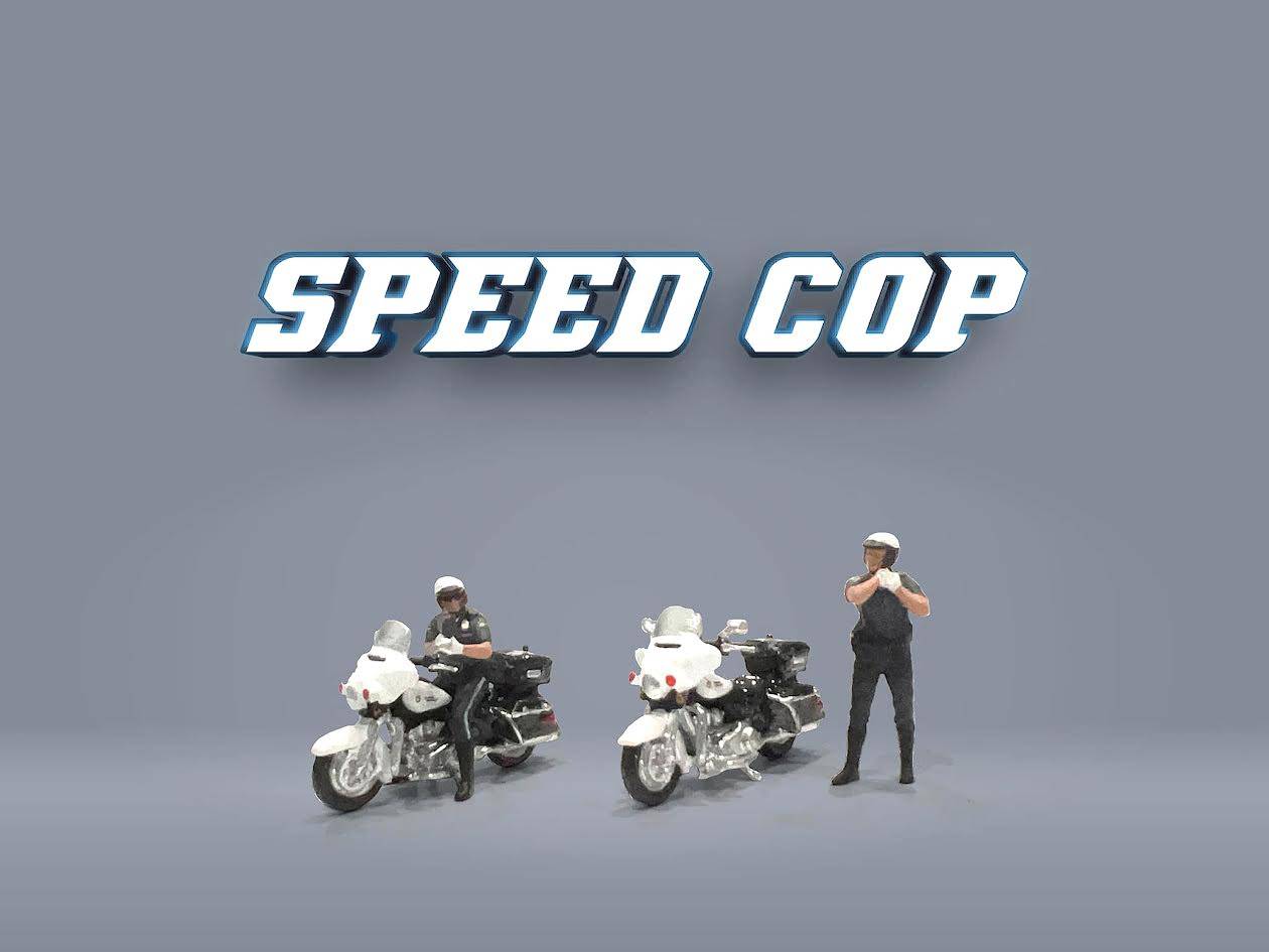 PRE-ORDER American Diorama 1:64 Speed Cop Police Motorcycles