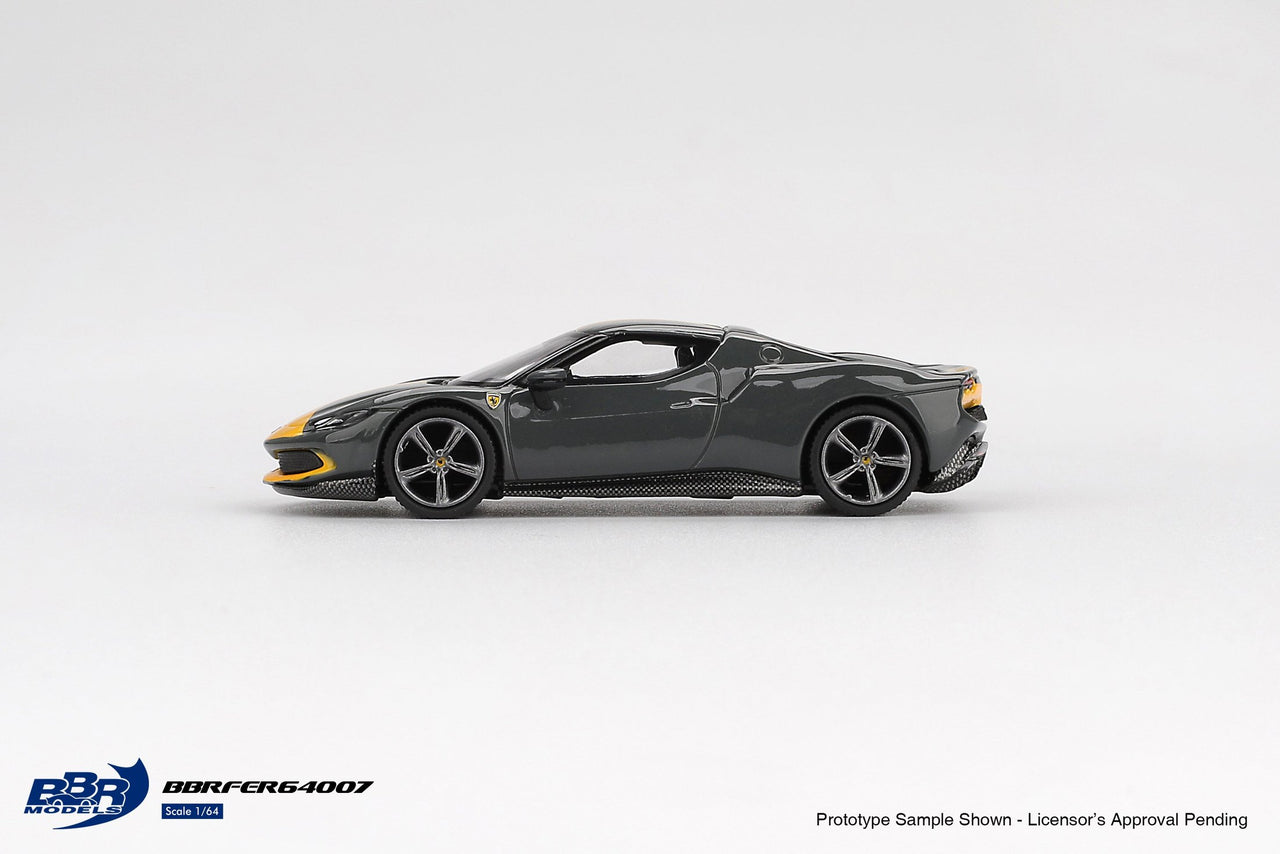 PRE-ORDER BBR Models 1:64 Ferrari 296 GTB Assetto Fiorano Grigio Scuro BBRFER64007