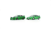 Thumbnail for PRE-ORDER BM Creations 1:64 Nissan Silvia 180SX Metalic Green RHD