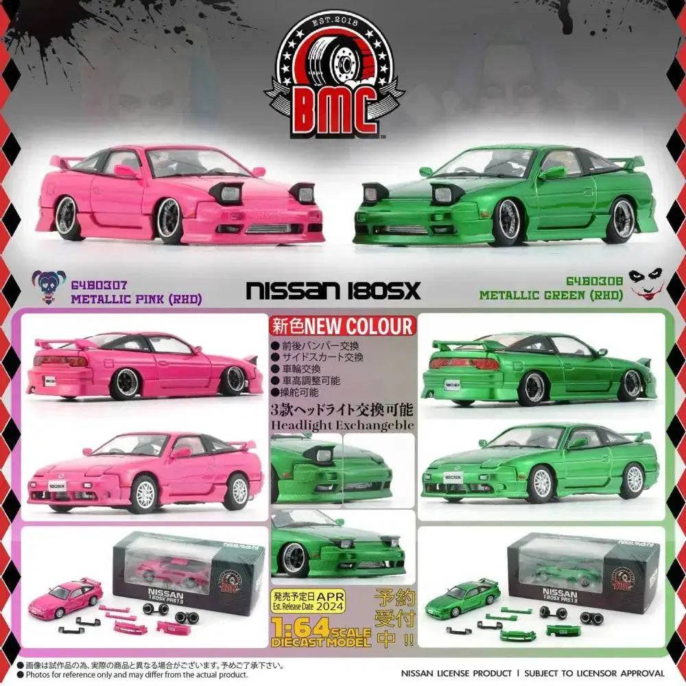 PRE-ORDER BM Creations 1:64 Nissan Silvia 180SX Metalic Pink RHD