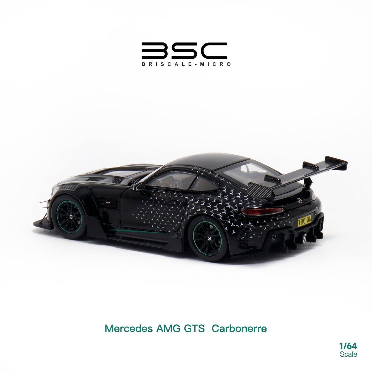 PRE-ORDER Bri Scale Micro 1:64 Mercedes Benz AMG GTS Black Star Livery Copy