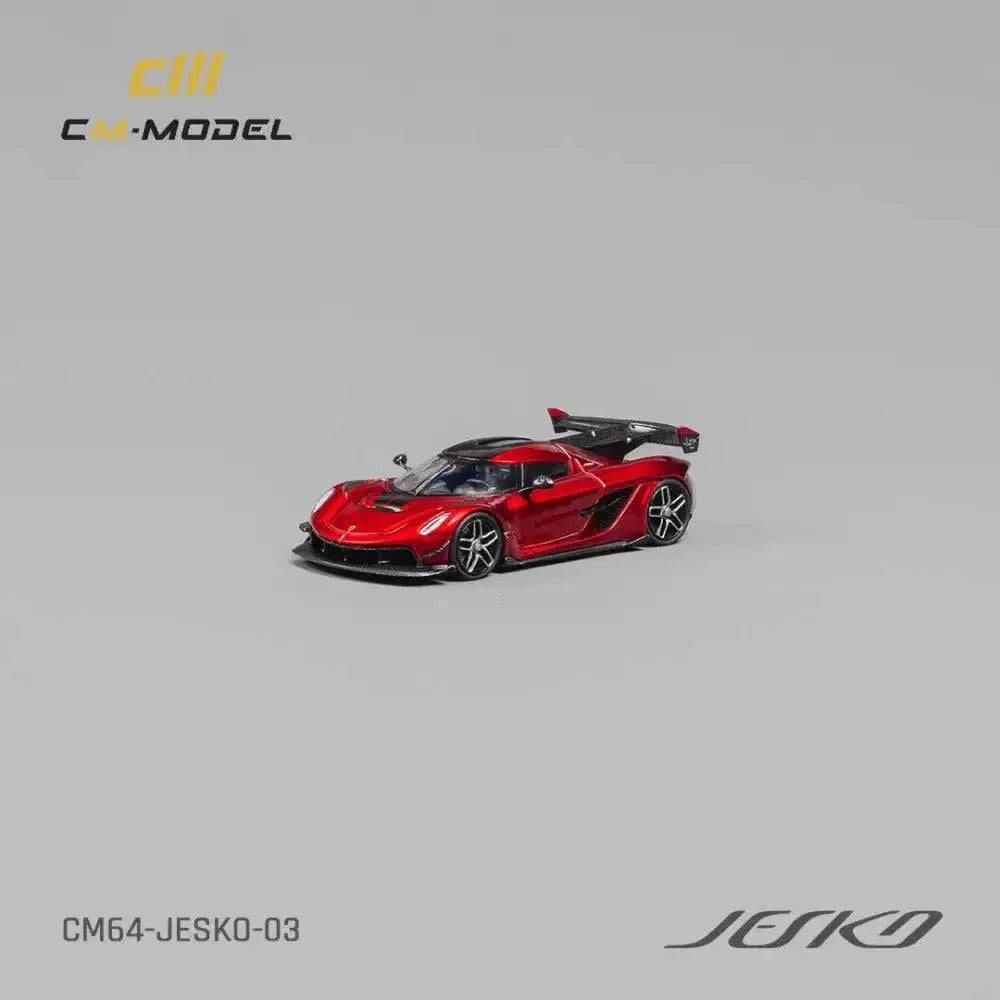 PRE-ORDER CM-Model 1:64 Koenigsegg Jesko Attack Metallic Cherry Red W/ Quick Release Wheels