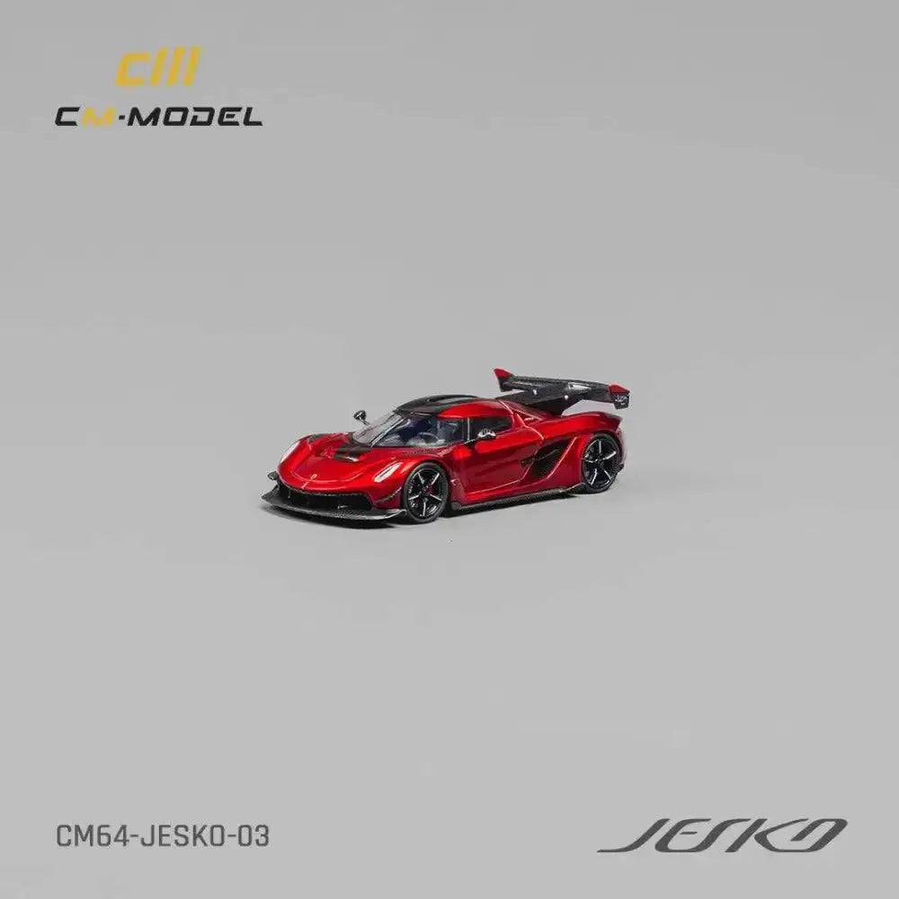 PRE-ORDER CM-Model 1:64 Koenigsegg Jesko Attack Metallic Cherry Red W/ Quick Release Wheels