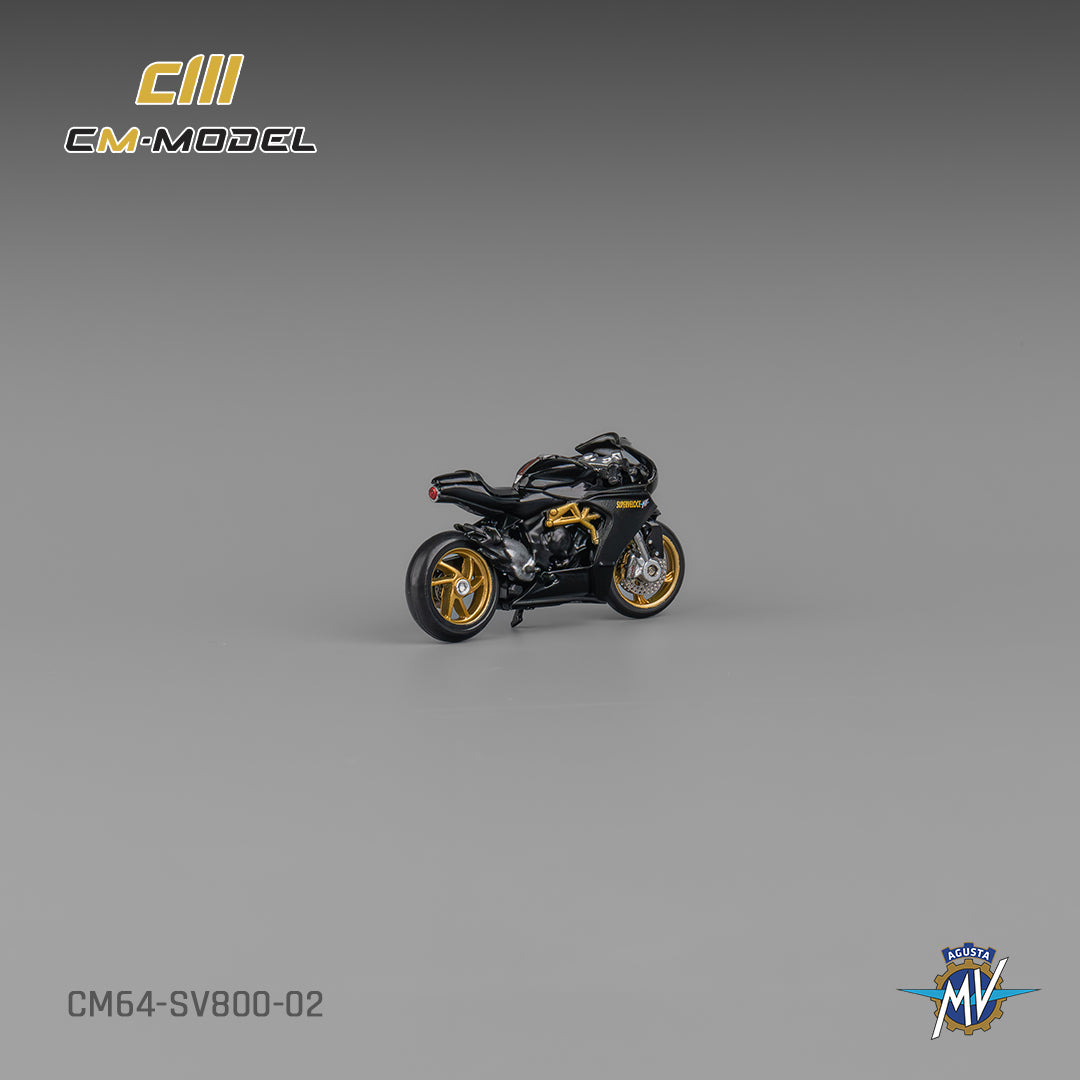 PRE-ORDER CM-Model 1:64 MV Agusta SV800 Black w/ Figure