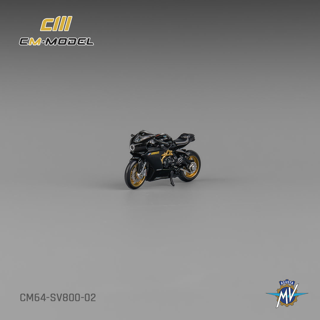 PRE-ORDER CM-Model 1:64 MV Agusta SV800 Black w/ Figure