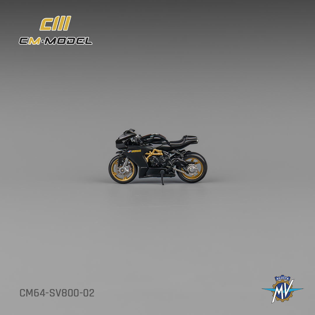 PRE-ORDER CM-Model 1:64 MV Agusta SV800 Black w/ Figure