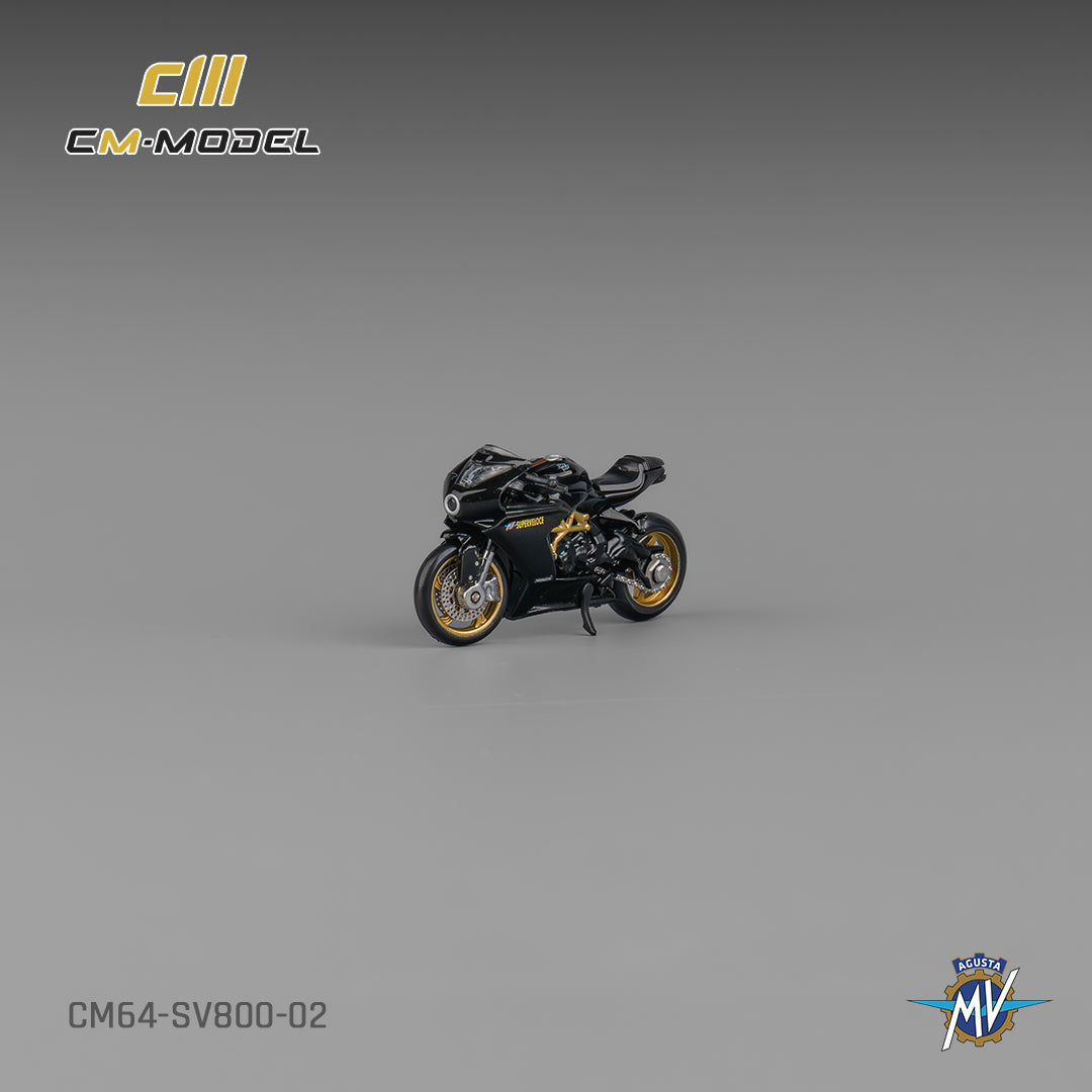 PRE-ORDER CM-Model 1:64 MV Agusta SV800 Black w/ Figure