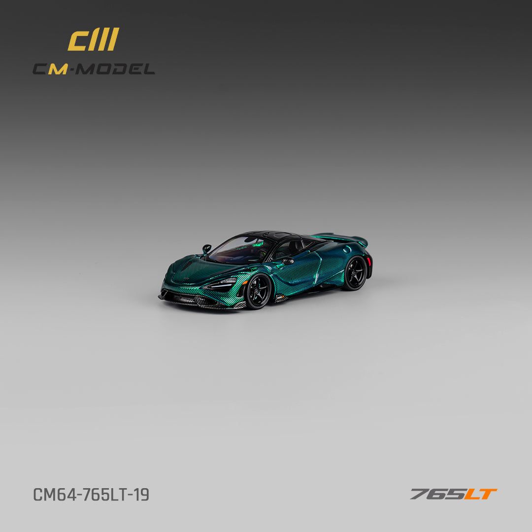 PRE-ORDER CM-Model 1:64 Mclaren 765LT Chrome Green Full carbon