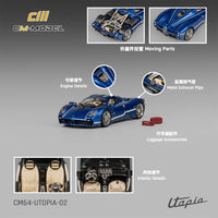 Thumbnail for PRE-ORDER CM-Model 1:64 Pagani Utopia Metallic Blue