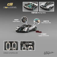 Thumbnail for PRE-ORDER CM-Model 1:64 Pagani Utopia Pearl White Carbon