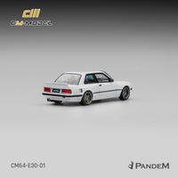 Thumbnail for PRE-ORDER CM Model 1:64 Pandem M3 E30, Pearl White W/ Quick Snap On Wheels