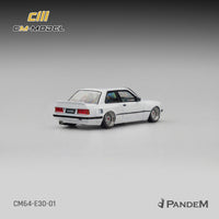 Thumbnail for PRE-ORDER CM Model 1:64 Pandem M3 E30, Pearl White W/ Quick Snap On Wheels